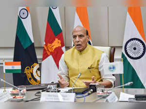 New Delhi: Defence Minister Rajnath Singh speaks at the SCO-International Webina...