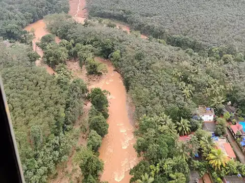 Landslide triggered by heavy rains