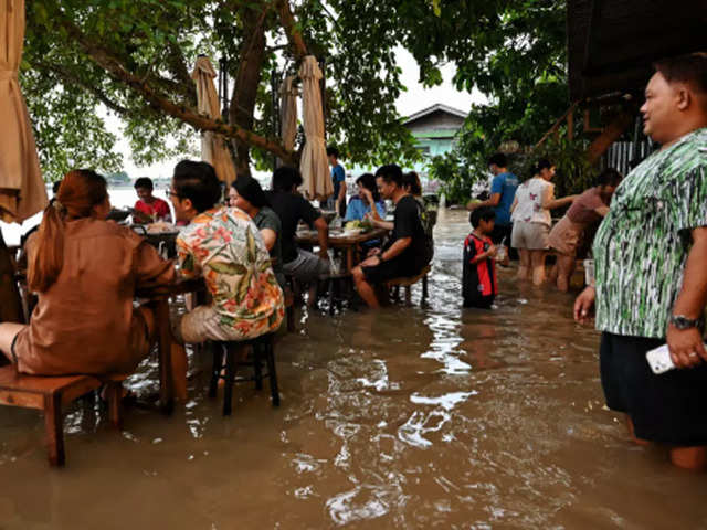 Dining in a deluge