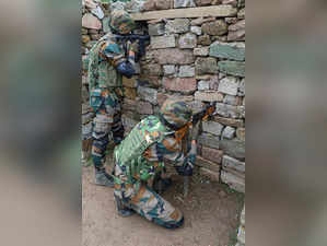 Poonch: Indian army soldiers busy in firing practice in CI/CT environment near t...