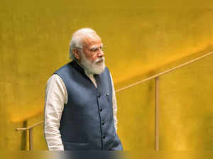 FILE PHOTO: India's Prime Minister Narendra Modi addresses the 76th Session of the U.N. General Assembly in New York City