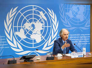 GENEVA: Geir O. Pedersen, UN Special Envoy for Syria, speaks to the media about ...