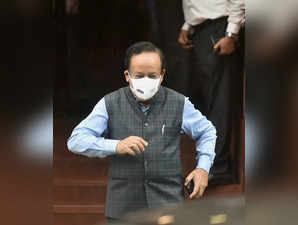 New Delhi: BJP MP Harsh Vardhan on the first day of the Monsoon Session of Parli...