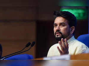 New Delhi: Union Minister for Information and Broadcasting Anurag Singh Thakur d...