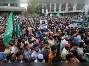Protest rally of the banned Islamist political party Tehrik-e-Labaik Pakistan in Karachi
