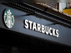 FILE PHOTO: General view of a Starbucks coffee shop in London