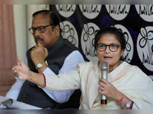 New Delhi: TMC's chief whip in the Rajya Sabha, Sukhendu Sekhar Ray and Sushmita...