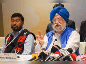 Guwahati: Union Minister of Petroleum & Natural Gas Hardeep Singh Puri adresses ...