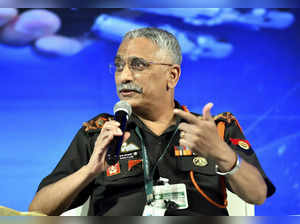 New Delhi: Chief of the Army Staff General Manoj Mukund Naravane addresses the 1...