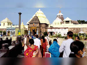 Odisha, Aug 23 (ANI): Devotees visit Jagannath Puri temple after reopens for all...