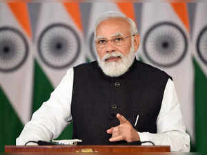 New Delhi: Prime Minister Narendra Modi addresses at the launch of the RBI Retai...