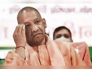 Lucknow: Uttar Pradesh Chief Minister Yogi Aditiyanath during Vaishya Vyapari Sa...