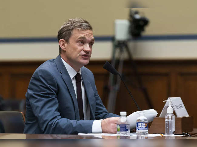 File photo of June 8, 2021​: Author Patrick Radden Keefe testifies before a House Oversight Committee hearing on legislation inspired by the bankruptcy case of Purdue Pharma and the members of the wealthy Sackler family that own it, on Capitol Hill, in Washington.