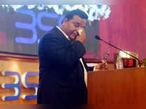 Mumbai: Paytm founder and CEO Vijay Shekhar Sharma gets emotional during the lis...