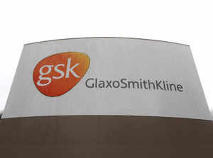 FILE PHOTO: A GSK logo is seen at the GSK research centre in Stevenage