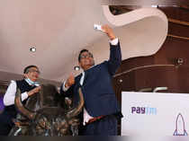 Paytm's IPO listing ceremony at the Bombay Stock Exchange (BSE) in Mumbai