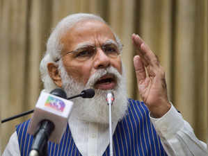 New Delhi: Prime Minister Narendra Modi addresses during the launch of 'Sansad T...