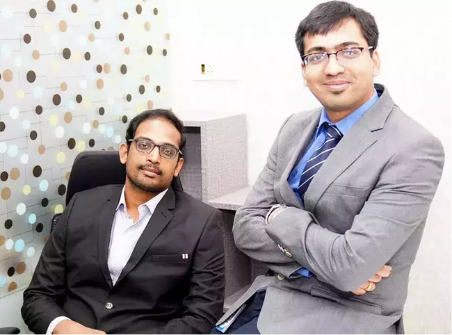 Skyroot Aerospace founders Naga Bharath Daka and Pawan Kumar Chandana.