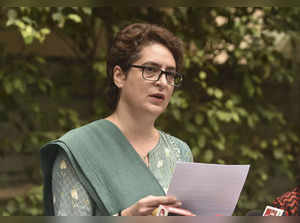 Lucknow: Congress General Secretary Priyanka Gandhi Vadra addresses a press conf...