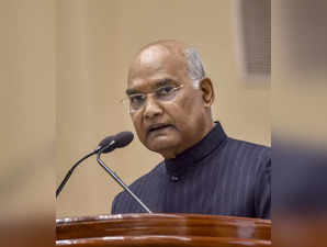 New Delhi: President Ram Nath Kovind speaks during the valedictory ceremony of t...