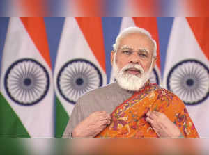 **EDS: TV GRAB** New Delhi: Prime Minister Narendra Modi during his address to t...