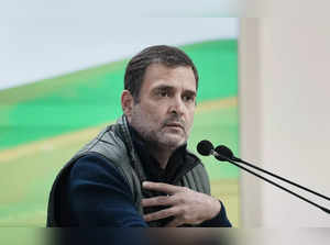 New Delhi: Congress leader Rahul Gandhi addresses a press conference on farmers ...