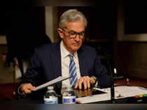 FILE PHOTO: Federal Reserve Chair Jerome Powell at a Senate Banking Committee hybrid hearing on oversight of the Treasury Department and the Federal Reserve on Capitol Hill in Washington