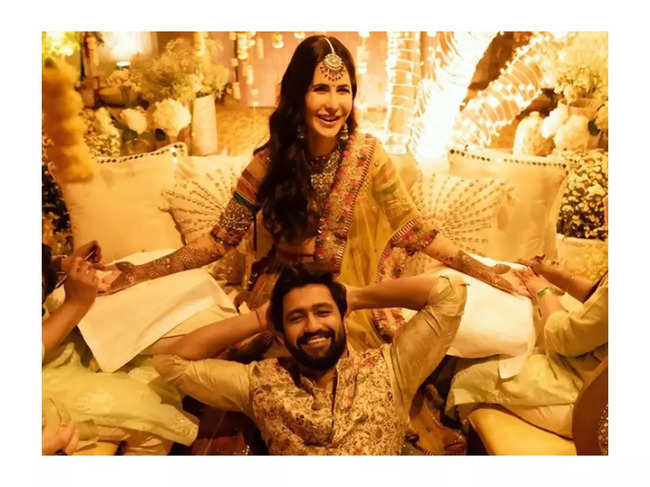 The couple opted for Sabyasachi outfits.