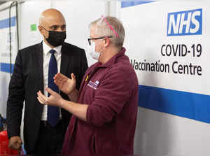 Britain's Health Secretary Javid visits hospital amid Omicron SARS-CoV-2 variant concerns in London