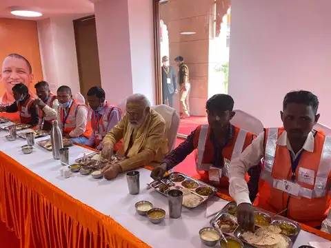 Lunch with the workers