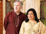 Kiran Mazumdar with her husband