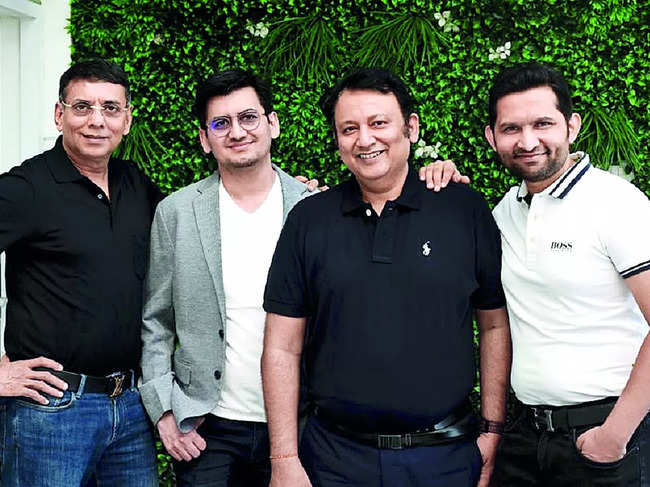 (From left) Anil Jain, Gaurav Jain, Dr Apoorva Ranjan Sharma and Anuj Golecha