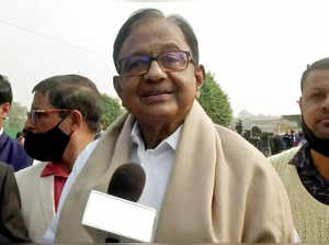 New Delhi, Dec 14 (ANI): Congress Rajya Sabha MP P. Chidambaram speaks to the pr...