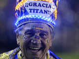 A Boca Juniors' fan fancy dressed as king