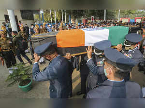 Mortal remains of Group Captain Varun Singh brought to Bhopal airport, last rites on Friday