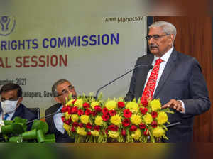 Guwahati: Chairperson of National Human Right Commission (NHRC) Justice Arun Mis...
