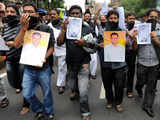 Protest against J Dey's killing