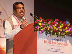 Guwahati: Union Minister Dharmendra Pradhan addresses during the inaugural funct...
