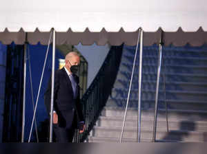 U.S. President Joe Biden departs the White House in Washington