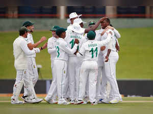 Centurion, Dec 26 (ANI): South Africa's Lungi Ngidi celebrates the dismissal of ...