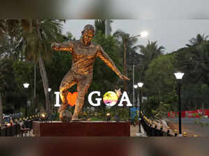 Cristiano Ronaldo statue kicks up a fuss in Goa