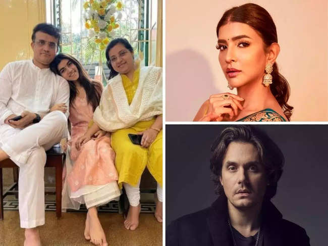 ?(L-R, clockwise) Dada's daughter Sana Ganguly (and wife Dona), Lakshmi Machu & John Mayer under self-isolation at their respective homes.?