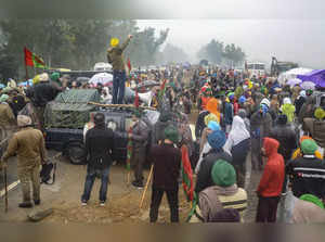 Ferozepur: Farmers stage a demonstration to block Prime Minister Narendra Modi's...