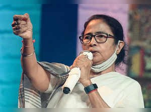 Kolkata: West Bengal Chief Minister Mamata Banerjee addresses during the launch ...
