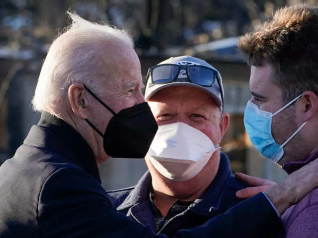 ​Biden offers hugs and kind words