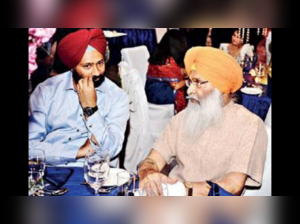 Sukhdev Singh Dhindsa with son Parminder Singh