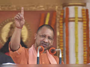 Gorakhpur: Uttar Pradesh Chief Minister Yogi Adityanath speaks at the inaugural ...