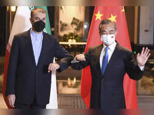 Wuxi: In this photo released by China's Xinhua News Agency, Iran's Foreign Minis...