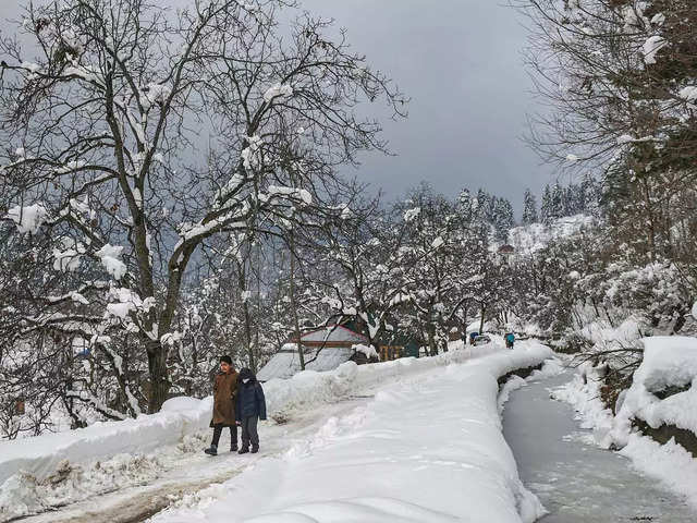 A snow-covered road