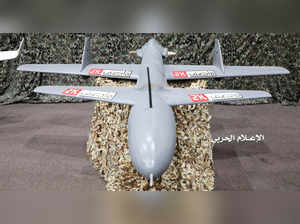 FILE PHOTO: Drone aircraft on display at an exhibition at an unidentified location in Yemen